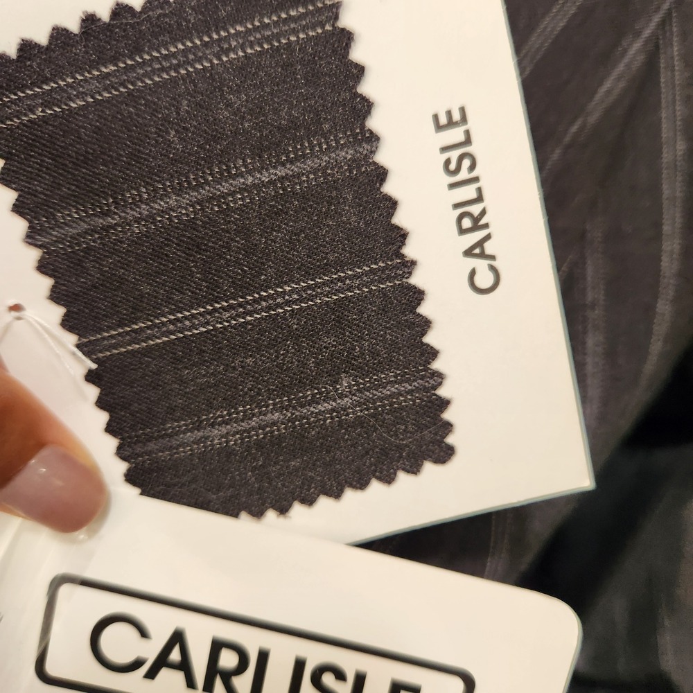 NWT Vintage Carlisle Charcoal pinstripe wool‎ blend 3 button blazer Size 6 - Picture 7 of 10